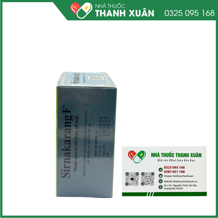 Sirnakarang F phòng và điều trị sỏi thận, sỏi tiết niệu, sỏi bàng quang, sỏi mật